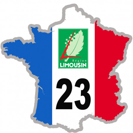 FRANCE 23 Limousin - 15x15cm - Sticker/autocollant