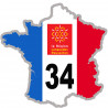 FRANCE 34 Languedoc Roussillon - 5x5cm - Sticker/autocollant