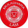 chakra LAM MULADHARA - 5cm - Sticker/autocollant