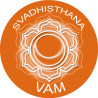 chakra VAM SVADHISTHANA - 5cm - Sticker/autocollant