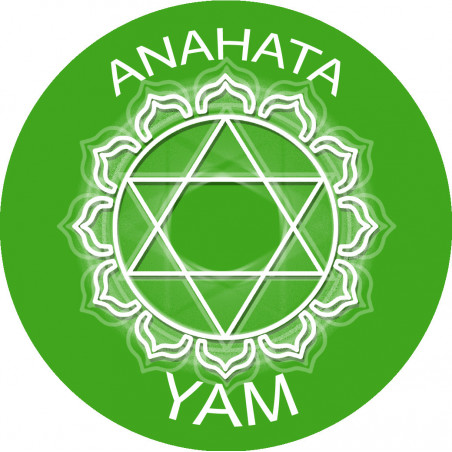 chakra YAM ANAHATA - 10cm - Sticker/autocollant