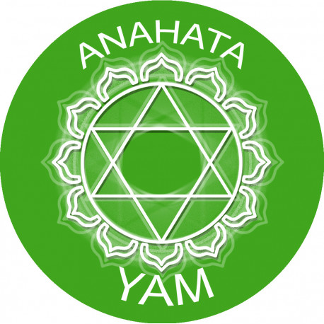 chakra YAM ANAHATA - 15cm - Sticker/autocollant