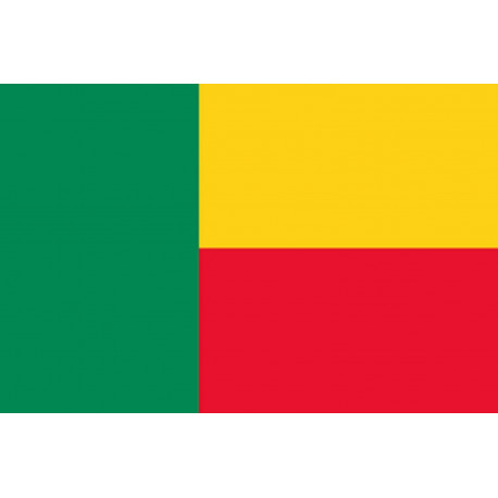 Drapeau Bénin (15x10cm) - Sticker/autocollant