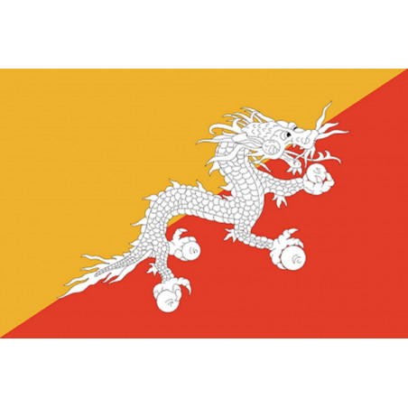 Drapeau Bhutan (19.5x13cm) - Sticker/autocollant