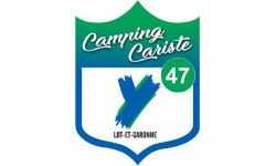 campingcariste Lot et Garonne 47 - 15x11.2cm - Sticker/autocollant