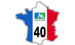 FRANCE 40 Aquitaine (5x5cm) - Sticker/autocollant