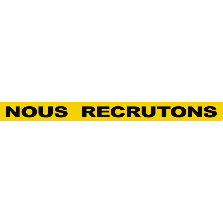 NOUS RECRUTONS (60x5cm) - Sticker/autocollant