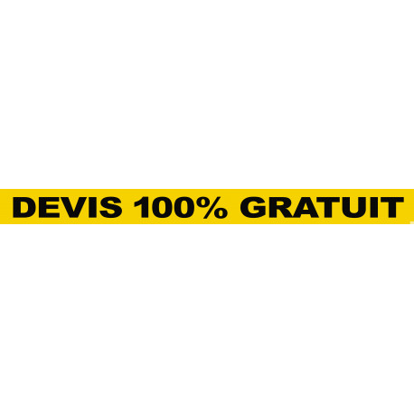 DEVIS 100% GRATUIT (120x10cm) - Sticker/autocollant