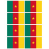 Drapeau Cameroun (8 fois 9.5x6.3cm) - Sticker/autocollant