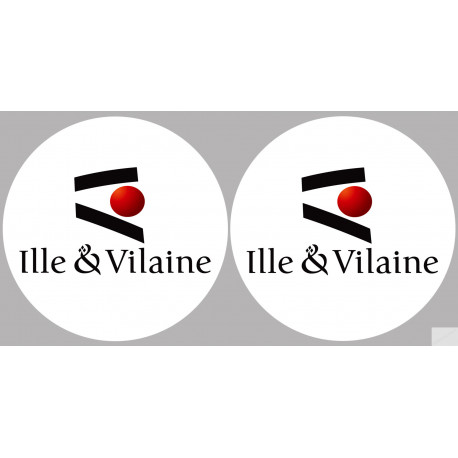 Département 35 d'Ille et Vilaine (2 fois 10cm) - Sticker/autocollant