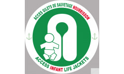 ACCES GILETS DE SAUVETAGE NOURRISSON (20cm) - Sticker/autocollant