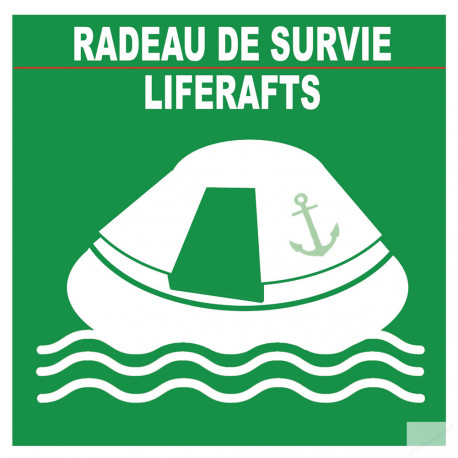 RADEAU DE SURVIE (10X10cm) - Sticker/autocollant