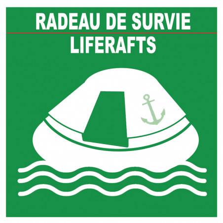 RADEAU DE SURVIE (15X15cm) - Sticker/autocollant