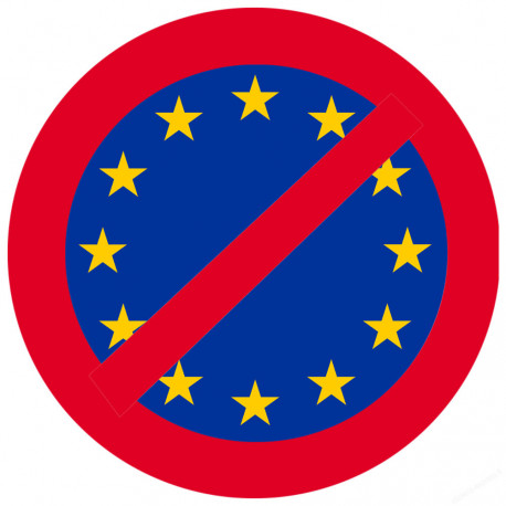 Europe interdite (20x20cm) - Sticker/autocollant