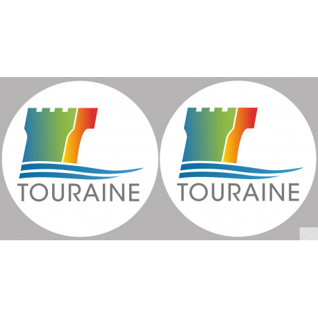 Département 37 Touraine (2 fois 10cm) - Sticker/autocollant