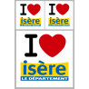 Département 38 l'Isère (1fois 10cm / 2 fois 5cm) - Sticker/autocollant