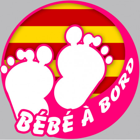 bébé à bord Catalanne - 15cm - Sticker/autocollant