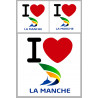 Département 50 la Manche (1fois 10cm / 2 fois 5cm) - Sticker/autocollant