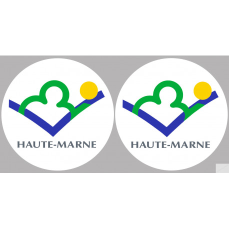 Département 52 la Haute-Marne (2 fois 10cm) - Sticker/autocollant