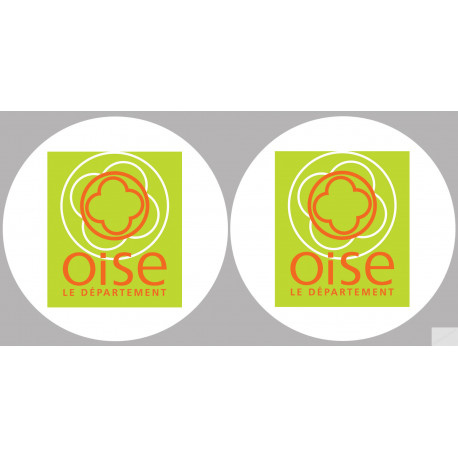 Département 60 l'Oise (2 fois 10cm) - Sticker/autocollant