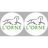 Département 61 l'Orne (2 fois 10cm) - Sticker/autocollant