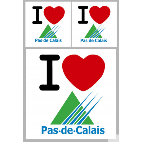 Département 62 le Pas-de-Calais (1fois 10cm / 2 fois 5cm) - Sticker/autocollant