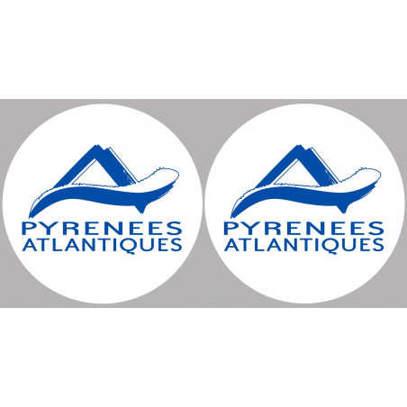 Département 64 les Pyrénées Atlantique (2 fois 10cm) - Sticker/autocollant