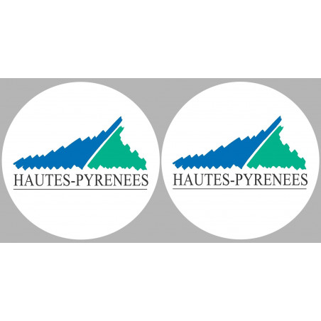 Département 65 les Hautes-Pyrénées (2 fois 10cm) - Sticker/autocollant