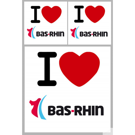 Département 67 le Bas-Rhin (1fois 10cm 2fois 5cm) - Sticker/autocollant