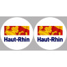 Département 68 le Haut-Rhin (2 fois 10cm) - Sticker/autocollant