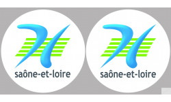 Département 71 la Saône et Loire (2 fois 10cm) - Sticker/autocollant