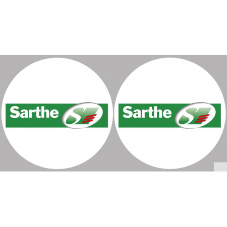 Département 72 la Sarthe (2 fois 10cm) - Sticker/autocollant