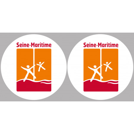 Département 76 la Seine Maritime (2 fois 10cm) - Sticker/autocollant