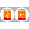 Département 76 la Seine Maritime (2 fois 10cm) - Sticker/autocollant