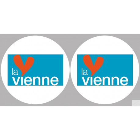 Département 86 la Vienne (2 fois 10cm) - Sticker/autocollant