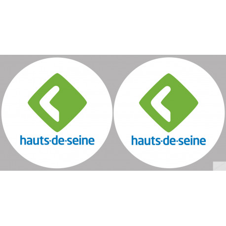 Département 92 les Hauts-de-Seine (2 fois 10cm) - Sticker/autocollant