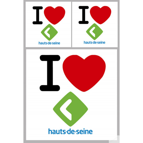 Département 92 les Hauts-de-Seine (1fois 10cm 2fois 5cm) - Sticker/autocollant