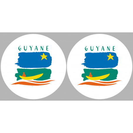 Département 973 la Guyane (2 fois 10cm) - Sticker/autocollant