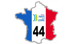 FRANCE 44 Pays de la Loire (15x15cm) - Sticker/autocollant