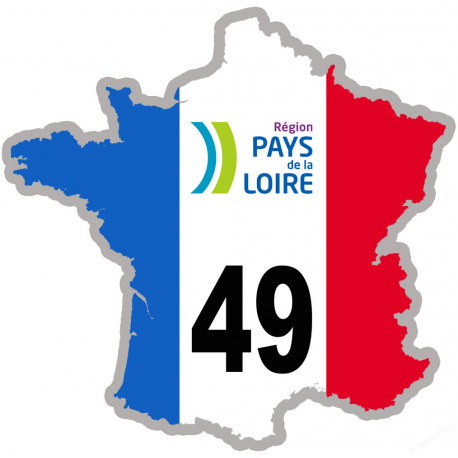 FRANCE 49 Pays de la Loire (10x10cm) - Sticker/autocollant