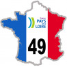 FRANCE 49 Pays de la Loire (10x10cm) - Sticker/autocollant