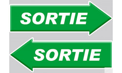 sortie flèche droite et gauche - 2 stickers 29,7x10cm - Sticker/autocollant