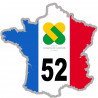 FRANCE 52 Champagne Ardenne (5x5cm) - Sticker/autocollant