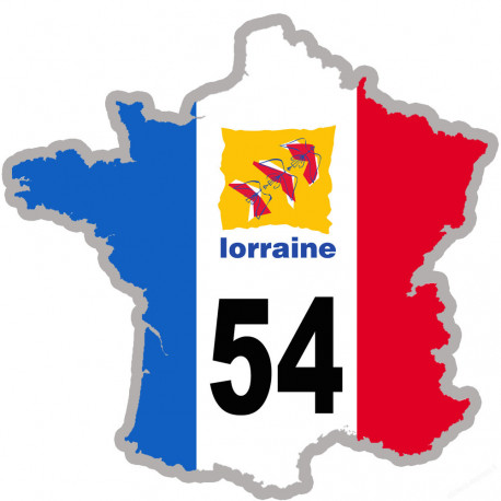 FRANCE 54 Lorraine (5x5cm) - Sticker/autocollant