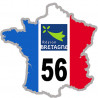 FRANCE 56 Région Bretagne (10x10cm) - Sticker/autocollant