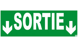 sortie de secours (29x10cm) - Sticker/autocollant