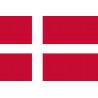 Drapeau Danemark (19.5x13cm) - Sticker/autocollant