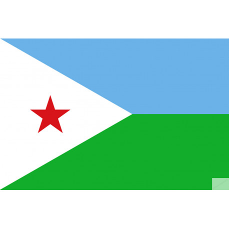 Drapeau Djibouti (19.5x13cm) - Sticker/autocollant