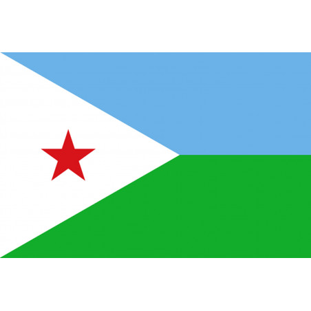 Drapeau Djibouti (19.5x13cm) - Sticker/autocollant