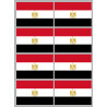 Drapeau Egypte (8 stickers 9.5x6.3cm) - Sticker/autocollant